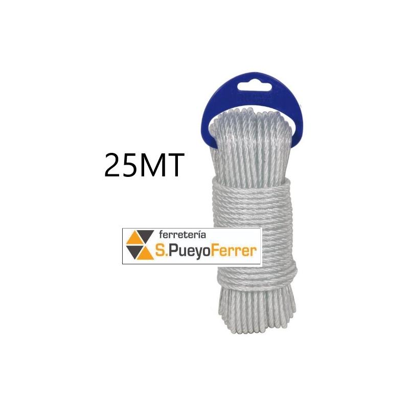 CUERDA CABLEADA PLAST 5MM DE 25M
