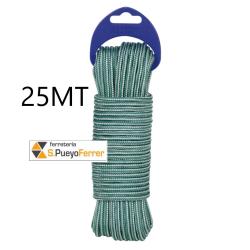 CUERDA PP TRENZADA 4MM B/V 25M