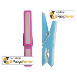 PINZA ROPA PLASTICO 12 UNIDADES BIP 140