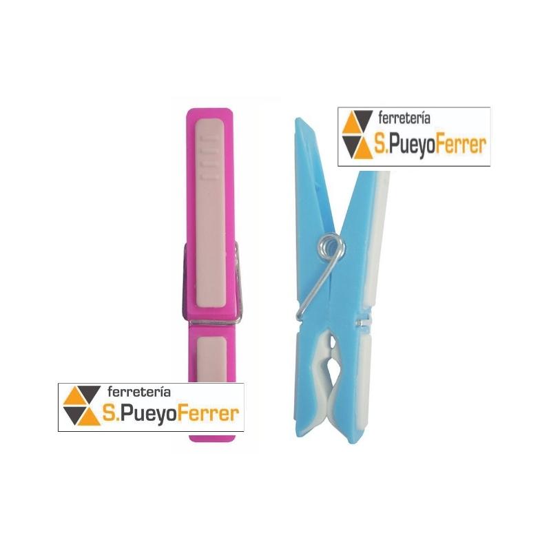 PINZA ROPA PLASTICO 12 UNIDADES BIP 140