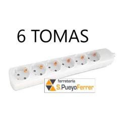 BASE 6 TOMAS SIN CABLE