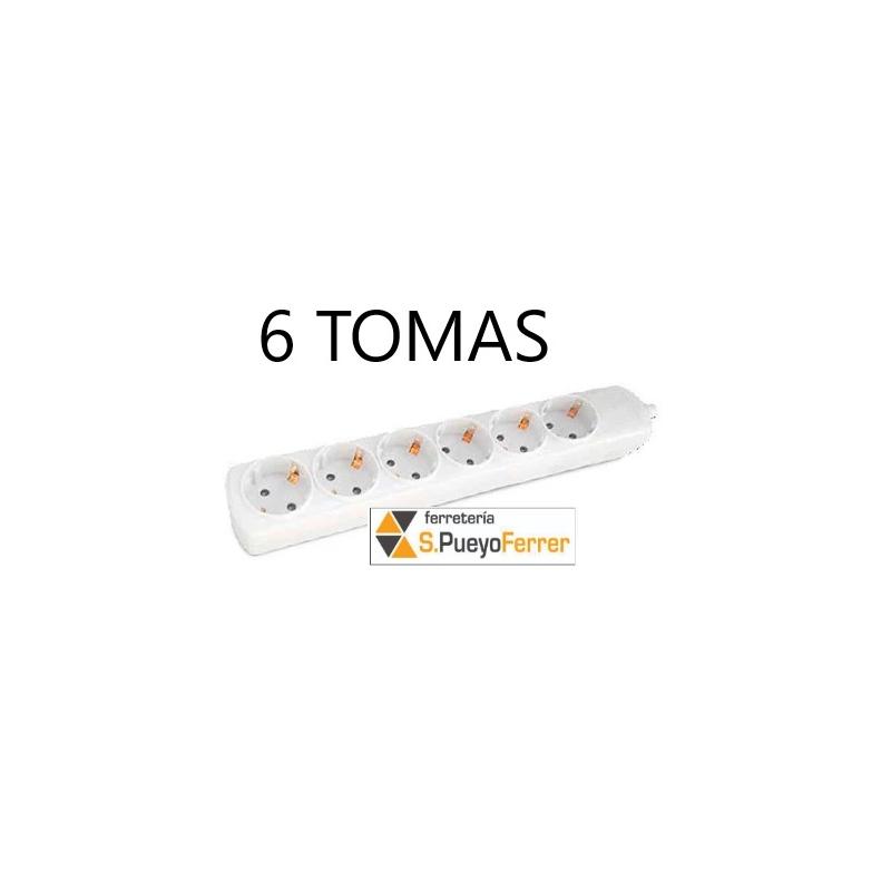 BASE 6 TOMAS SIN CABLE