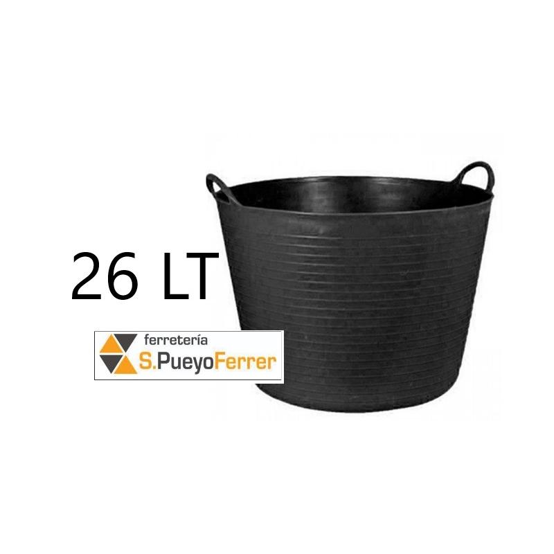 CAPAZO PLASTICO NEGRO 26 LTS