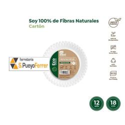 PLATO DESECHABLE POSTRE B/12 18CM