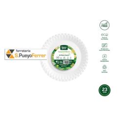PLATO DESECHABLE LLANO B/10 CART 23CM