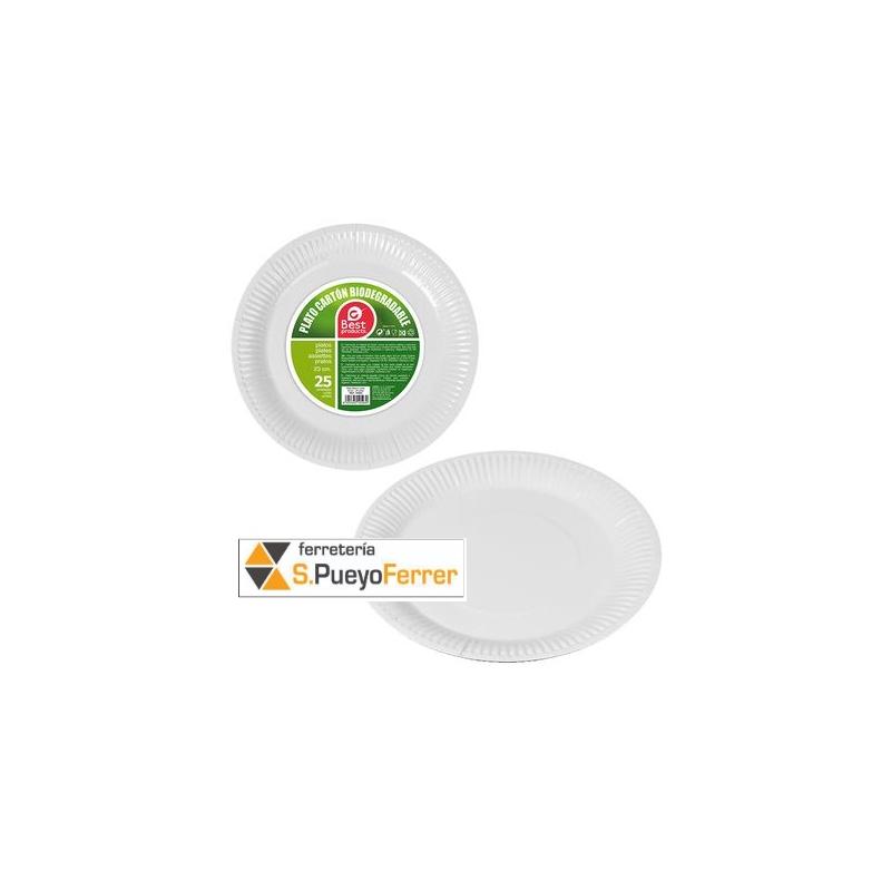 PACK 25UN PLATO CARTON 23CM