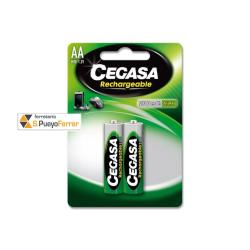 PILA CEGASA RECARGABLE HR6 2100MAH BL2 UDS