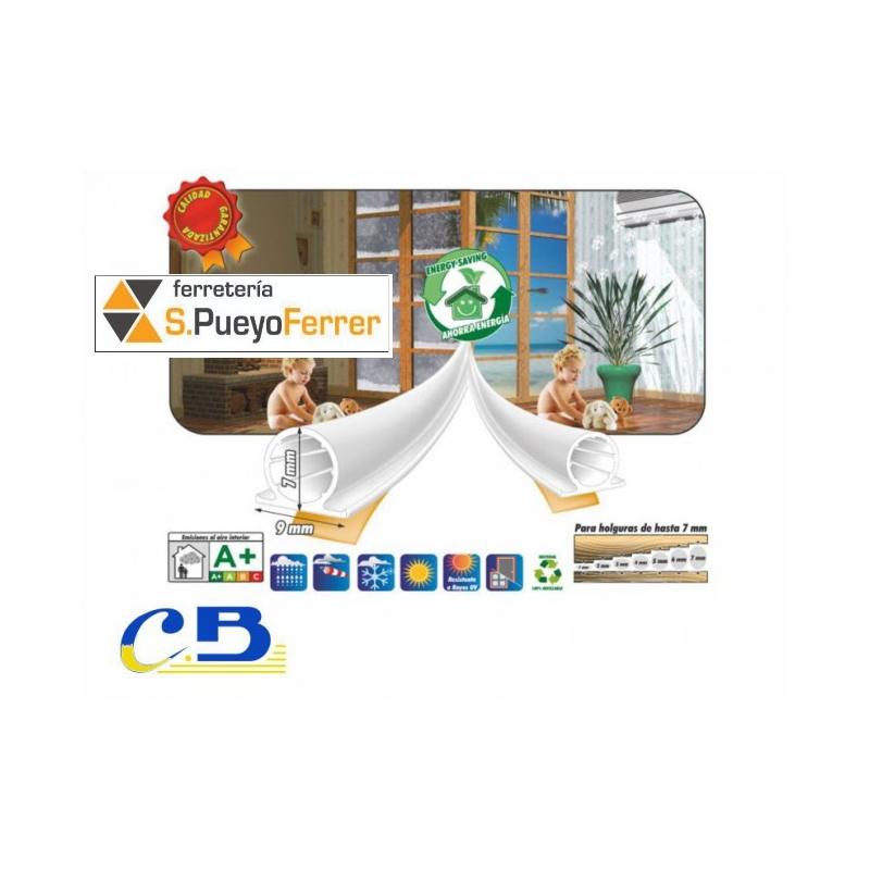 BURLETE SILICONA 6M MARRON 1MM