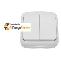 INTERRUPTOR DOBLE SUPERFICIE LENA 80