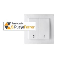 DOBLE CONMUTADOR BLANCO EMPOTRAR