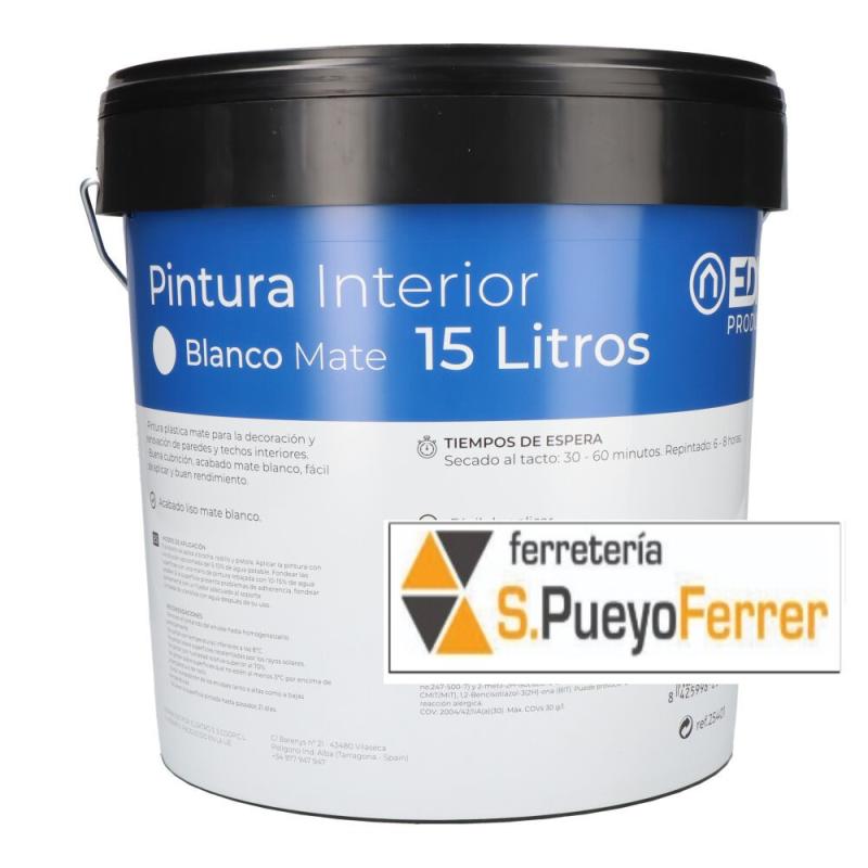 PINTURA PLASTICA MATE INTERIOR 15L BLANCA