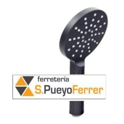 MANGO DUCHA 3F NEGRO ROUND ZENOS