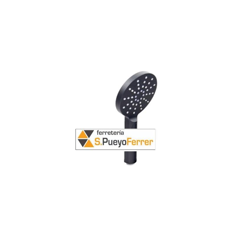 MANGO DUCHA 3F NEGRO ROUND ZENOS
