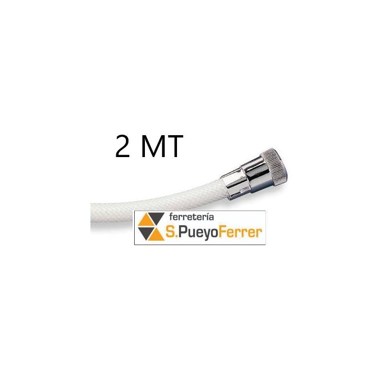 FLEXO DUCHA PVC REFORZADO BLANCO 2M