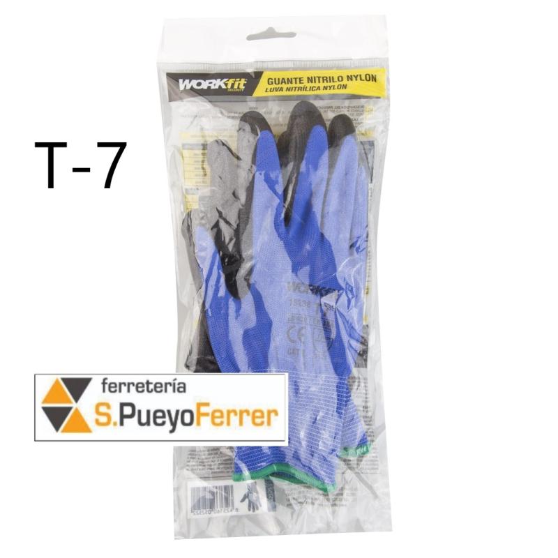 GUANTE NITRILO NYLON TALLA 7
