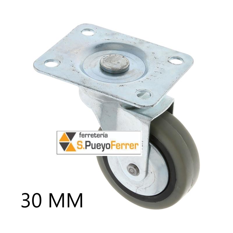 RUEDA GRIS IND. PLETINA D. 30MM