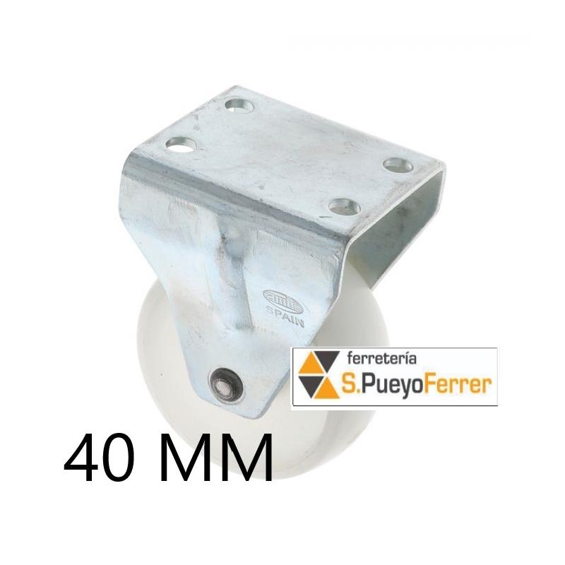 RUEDA POLIAMIDA PLETINA FIJA D. 40MM