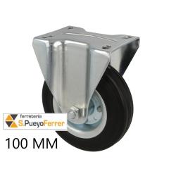 RUEDA GOMA PLETINA FIJA D. 100MM