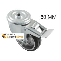 RUEDA CON AGUJERO Y FRENO 2525 80