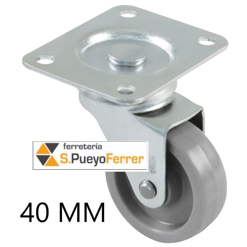 RUEDA GRIS PLETINA D. 40MM