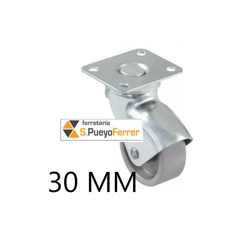 RUEDA GRIS ECO PLETINA D. 30MM
