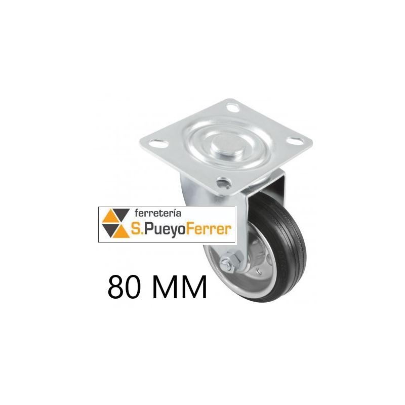 RUEDA GOMA PLETINA D. 80MM