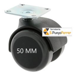 RUEDA NYLON PLETINA D. 50MM