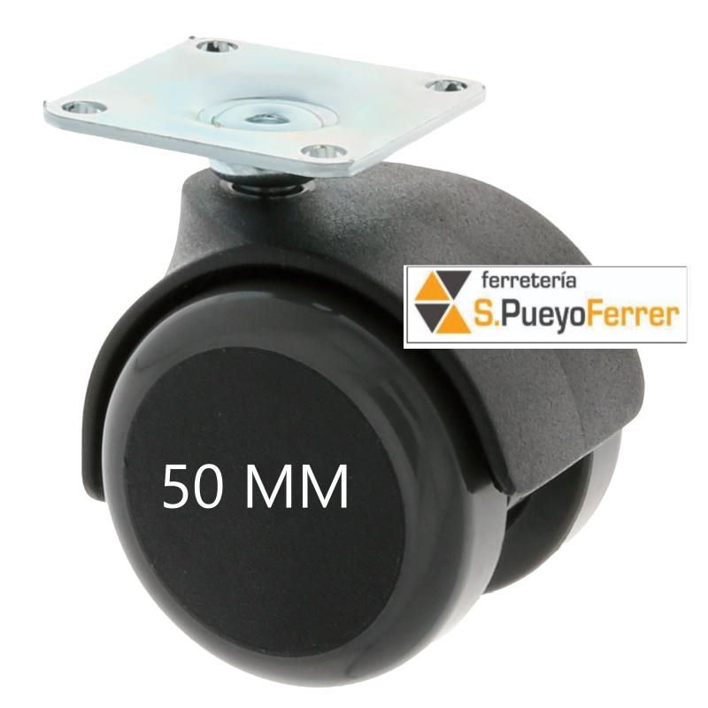RUEDA NYLON PLETINA D. 50MM