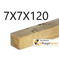 POSTE CUADRADO MADERA 7X7X120