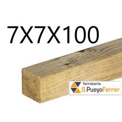 POSTE CUADRADO MADERA 7X7X100