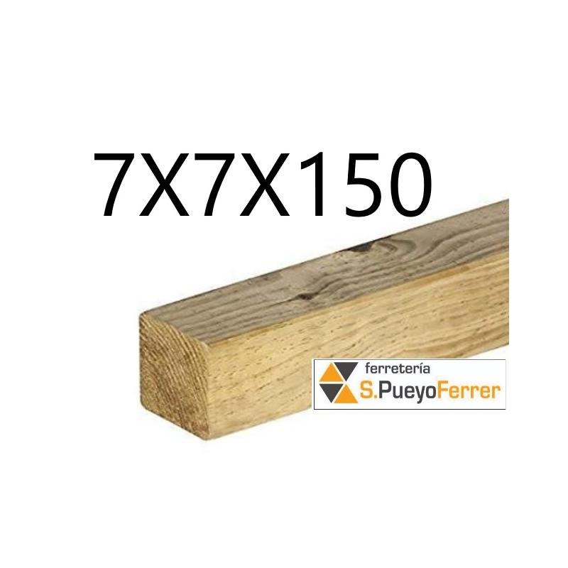POSTE CUADRADO MADERA 7X7X150