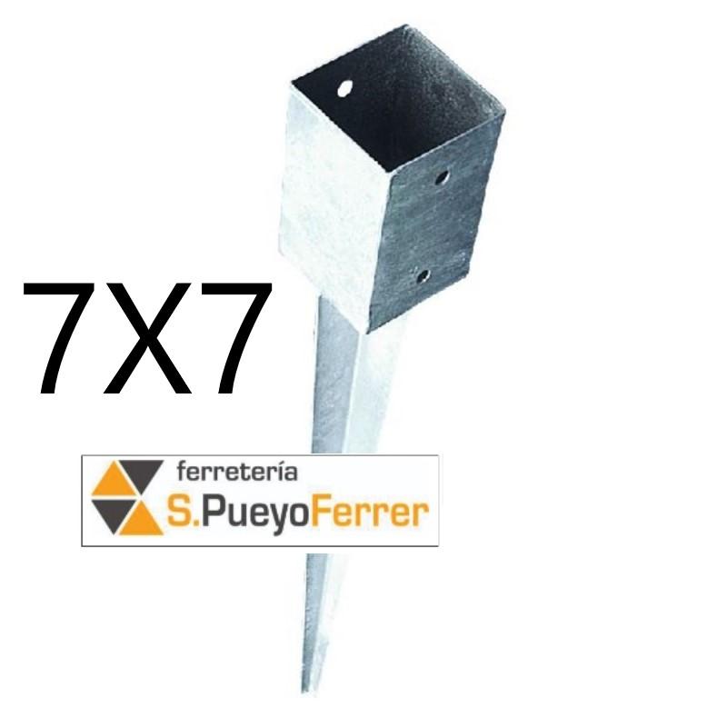 ANCLAJE PIQUETA FIJACION POSTE 7X7