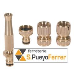 KIT ACCESORIOS RIEGO 4PZS LATON PG0247