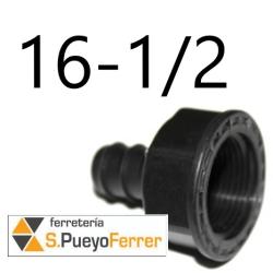 RACOR GOTEO HEMBRA R/H 1/2 - 16 1122