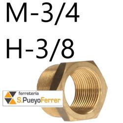 REDUCCION HEXAGONAL M-H 3/4 - 3/8