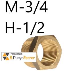 REDUCCION HEXAGONAL M-H 3/4 - 1/2