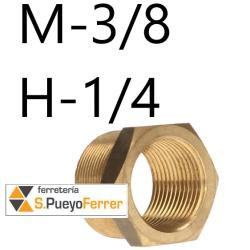 REDUCCION HEXAGONAL M-H 3/8 - 1/4