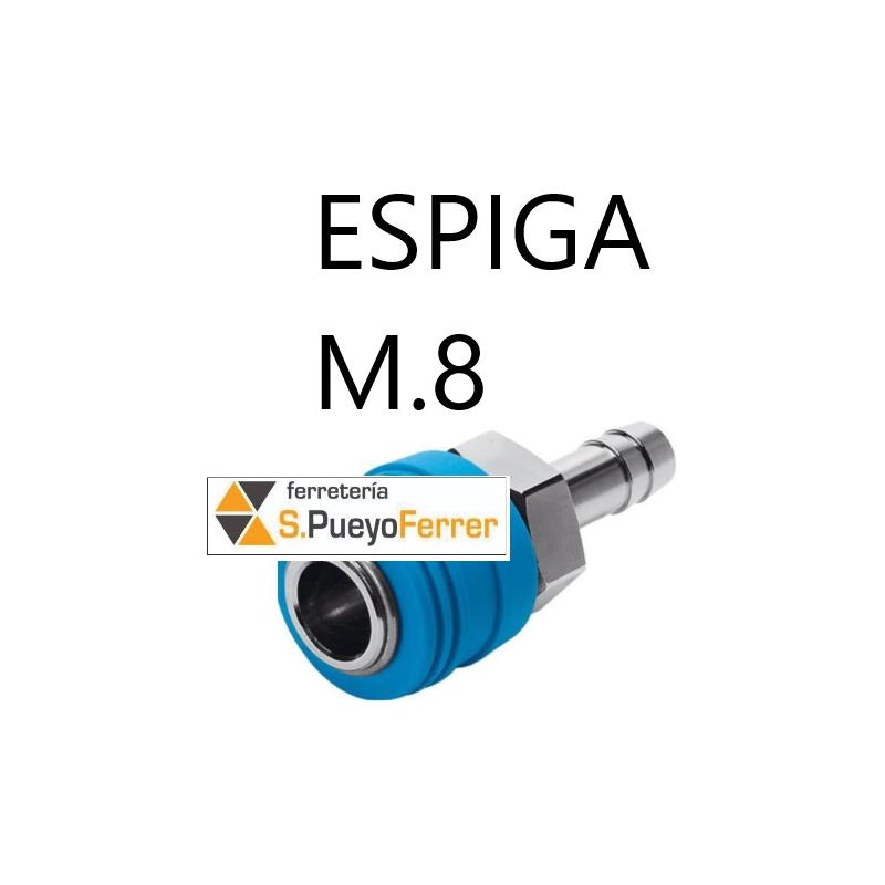 ENCHUFE 1/4 ESPIGA PARA MANGUERA 8 MULTIPERFIL
