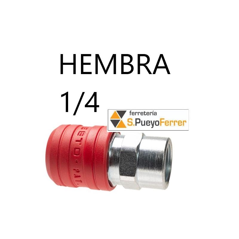 ENCHUFE 1/4 ROSCA HEMBRA 1/4 GAS MULTIPERFIL