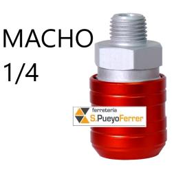 ENCHUFE 1/4 ROSCA MACHO 1/4 GAS MULTIPERFIL