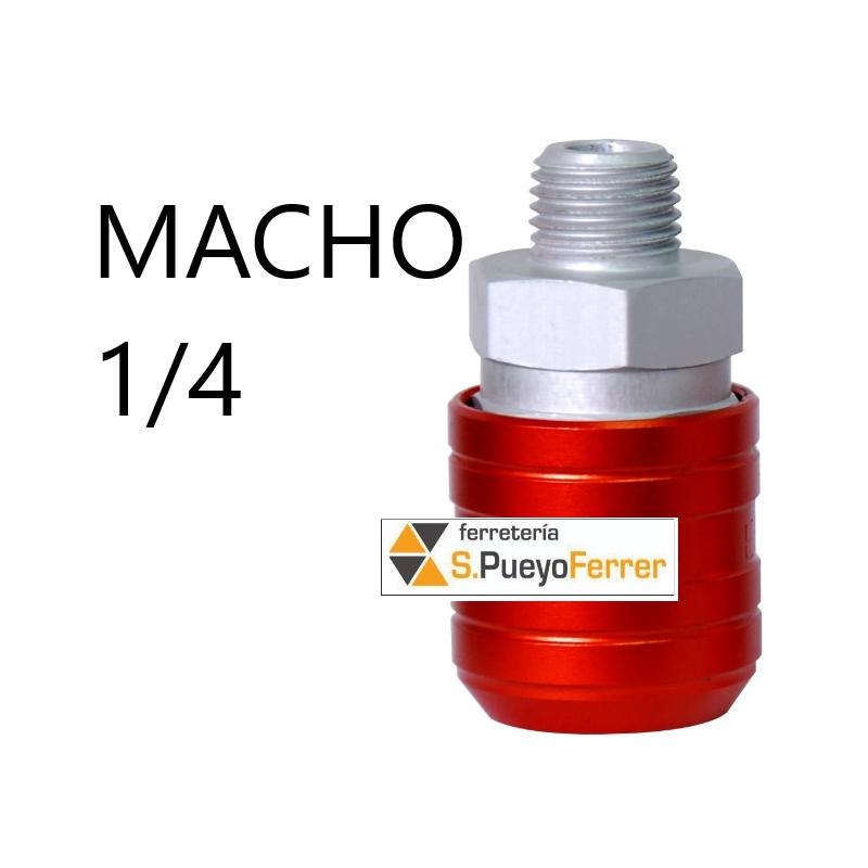 ENCHUFE 1/4 ROSCA MACHO 1/4 GAS MULTIPERFIL