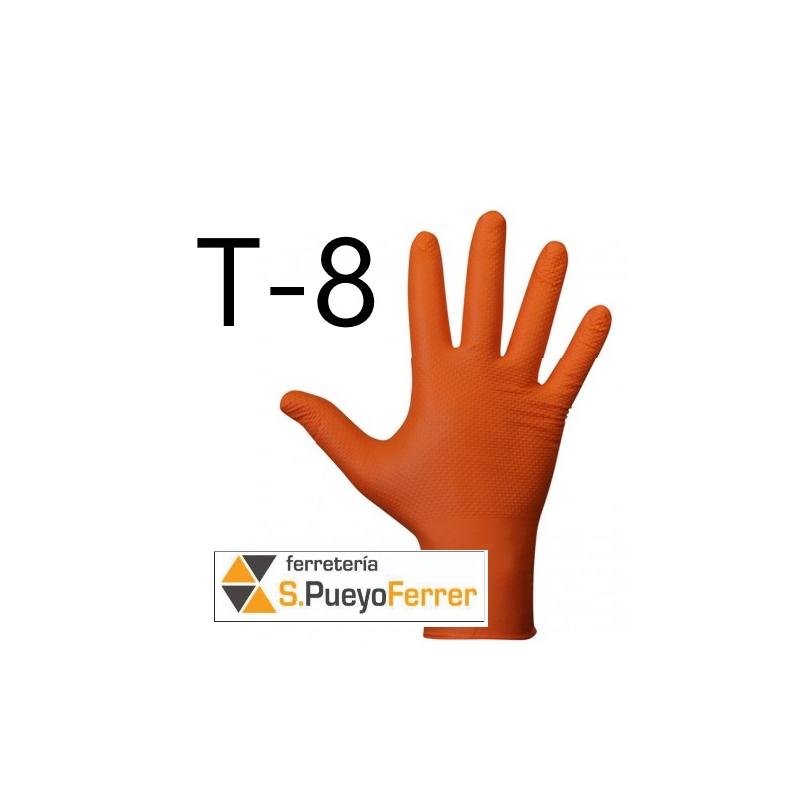 GUANTE NITRILO DESECH NARANJA GRIP T8 GUANTE NITRILO DESECH NARANJA GRIP T8