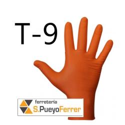 GUANTE NITRILO DESECH NARANJA GRIP T9