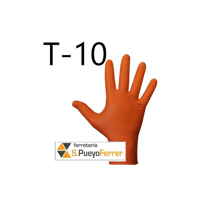 GUANTE NITRILO DESECH NARANJA GRIP T10 GUANTE NITRILO DESECH NARANJA GRIP T10