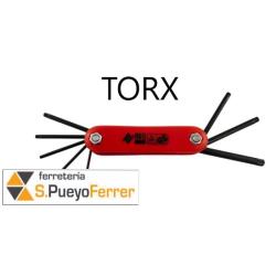 LLAVES TORX JGO.8 NAVAJA T9-T40