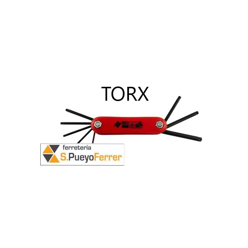LLAVES TORX JGO.8 NAVAJA T9-T40