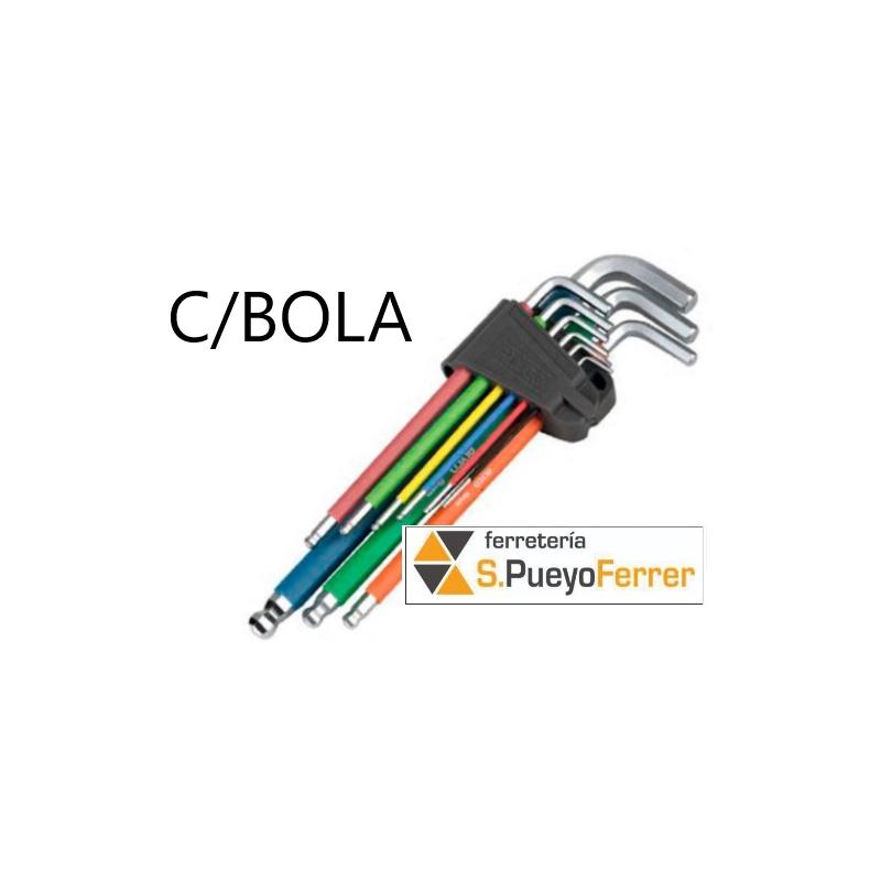 JGO LLAVES ALLEN BOLA MULTICOLOR 9PZ JGO LLAVES ALLEN BOLA MULTICOLOR 9PZ