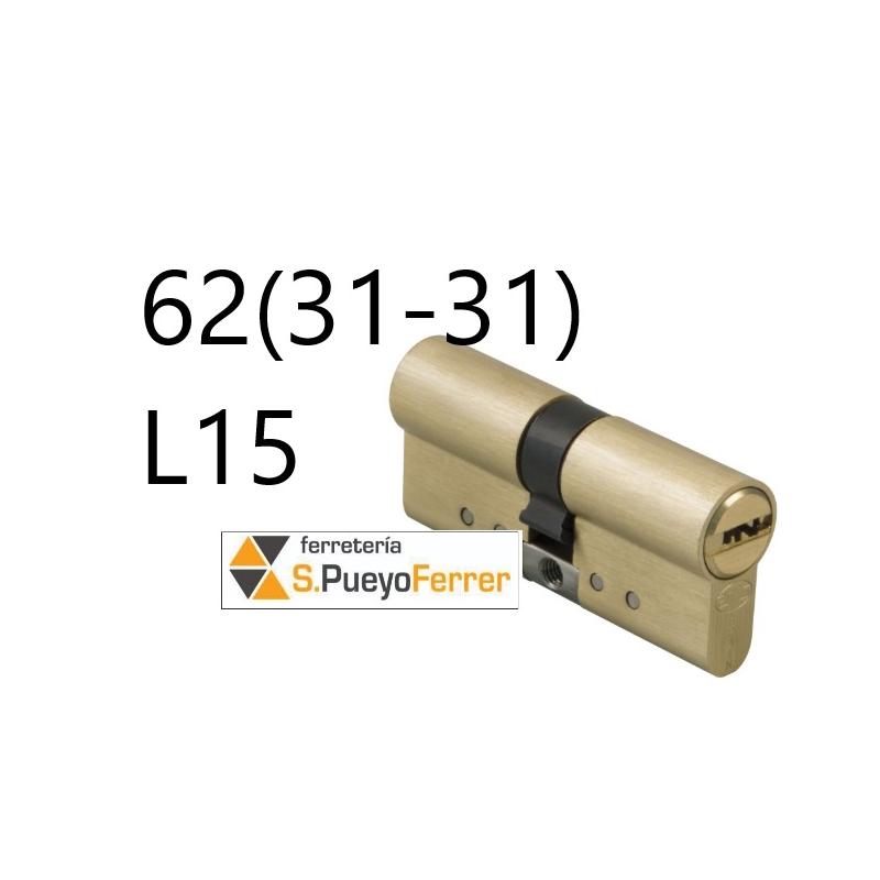 CILINDRO 10000-62 (31-31) L15 LATON MATE CILINDRO 10000-62 (31-31) L15 LATON MATE
