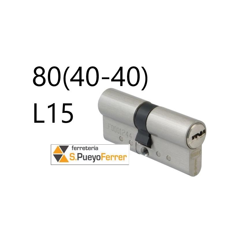CILINDRO SEGURIDAD 80(40-40) L15 L/CROMO MATE CILINDRO SEGURIDAD 80(40-40) L15 L/CROMO MATE
