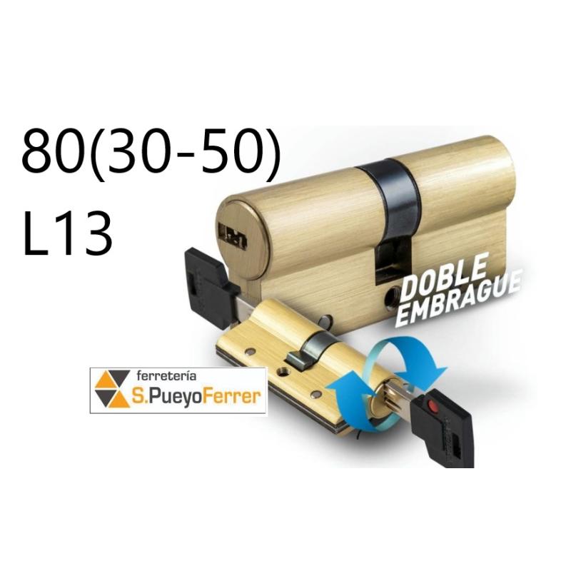 CILINDRO SEGURIDAD 80 (30-50) LATON L.CORTA DOBLE EMBRAGUE CILINDRO SEGURIDAD 80 (30-50) LATON L.CORTA DOBLE EMBRAGUE